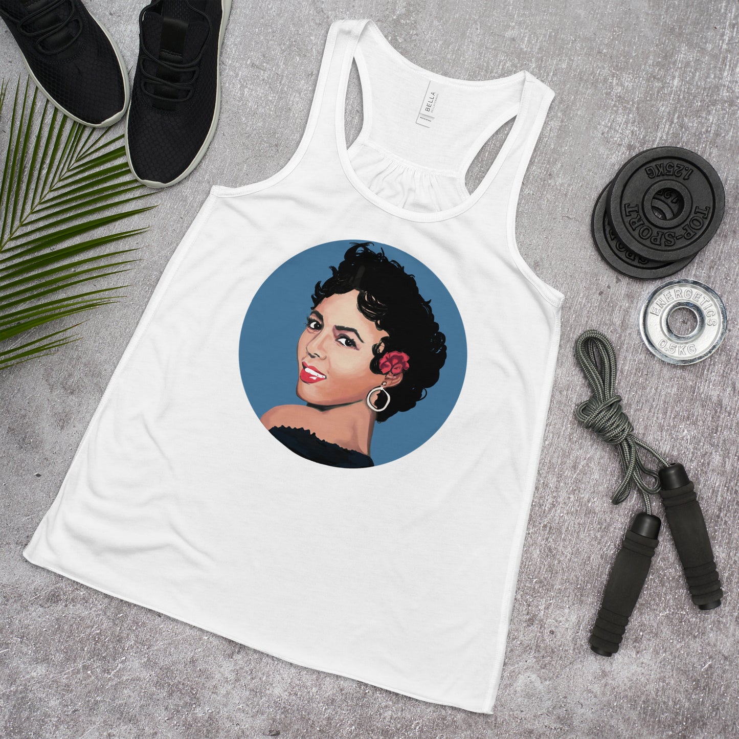 Dorothy Dandridge "Rose" Flowy Racerback Tank