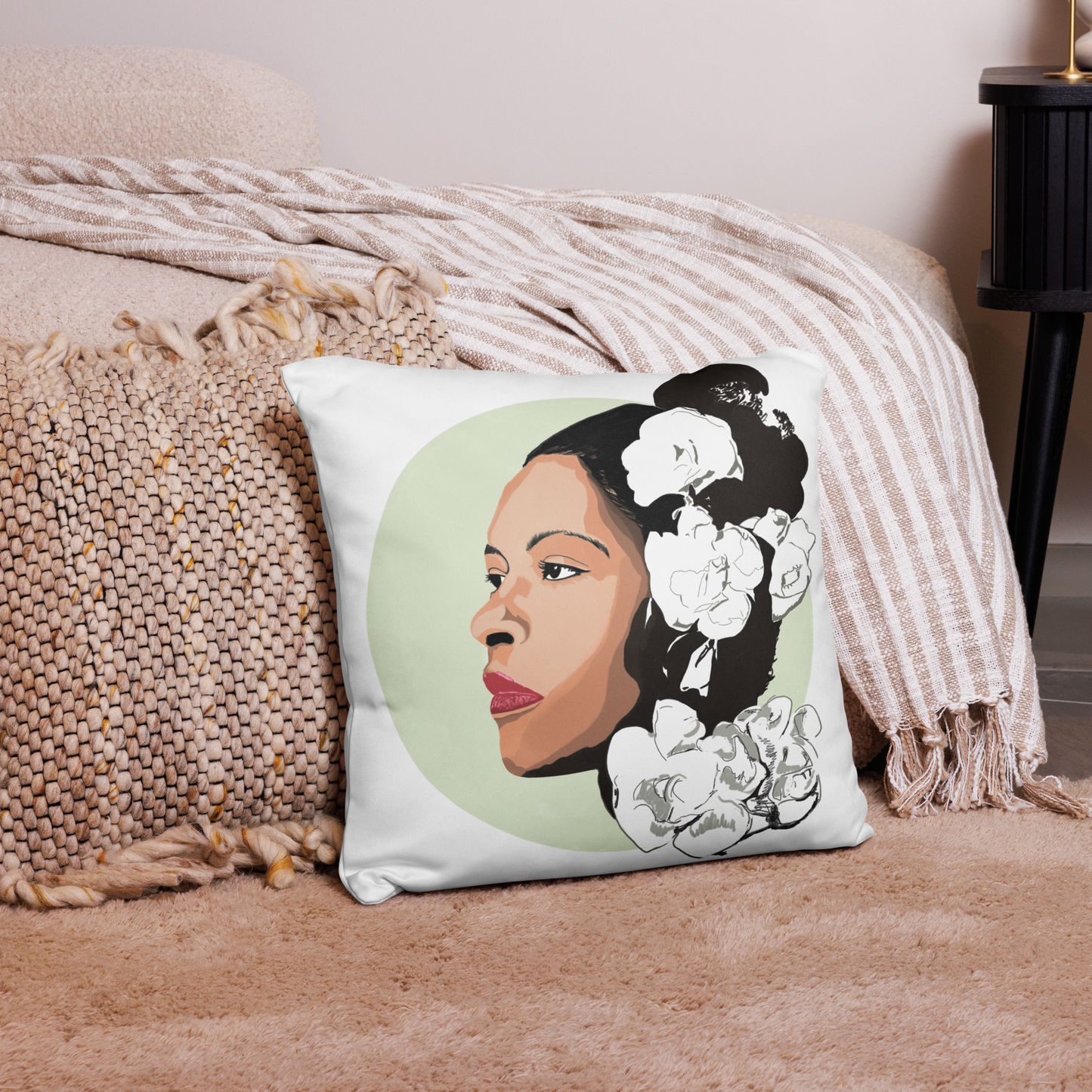 Billie Holiday "Gardenia" Home Lifestyle Decorative Pillows