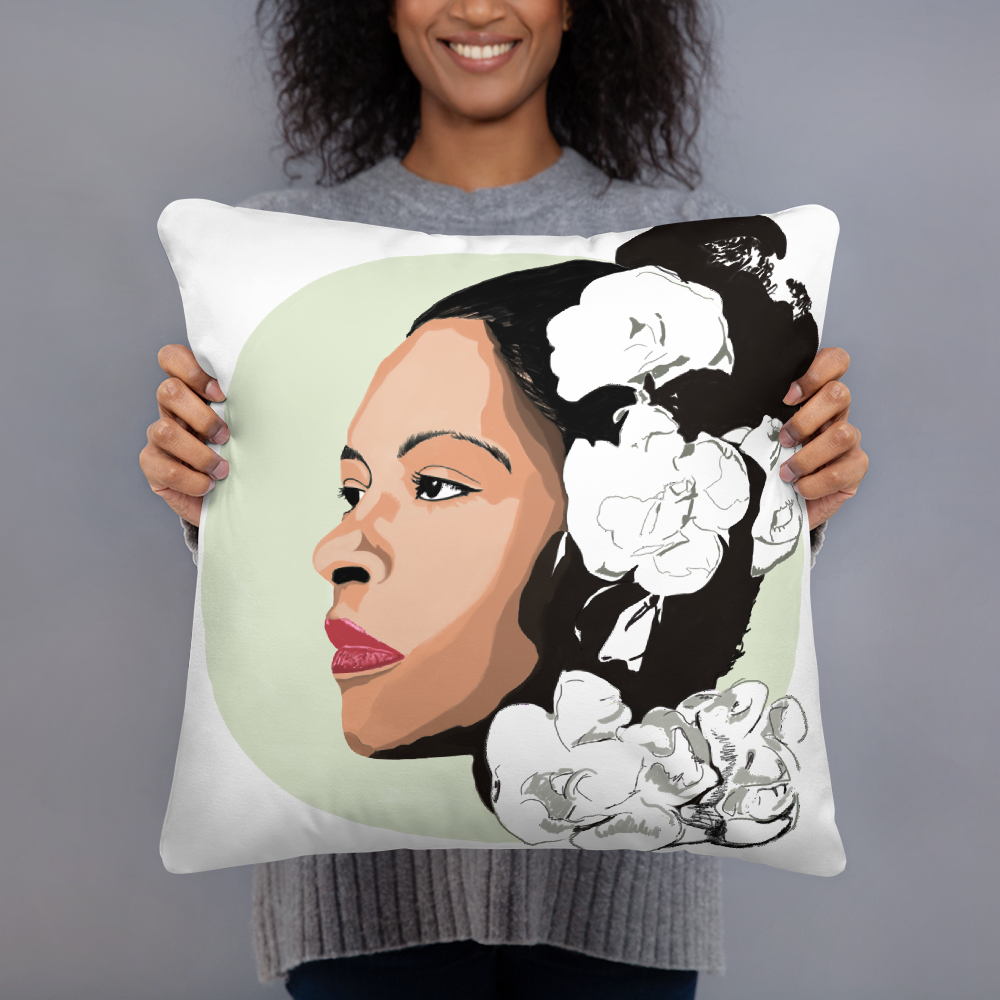 Billie Holiday "Gardenia" Home Lifestyle Decorative Pillows