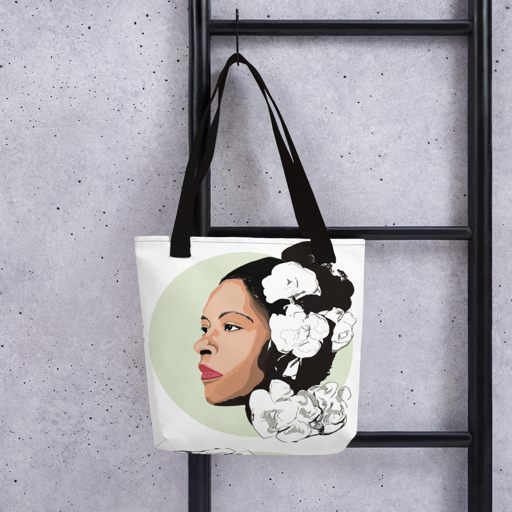 Billie Holiday "Gardenia" Tote Bag